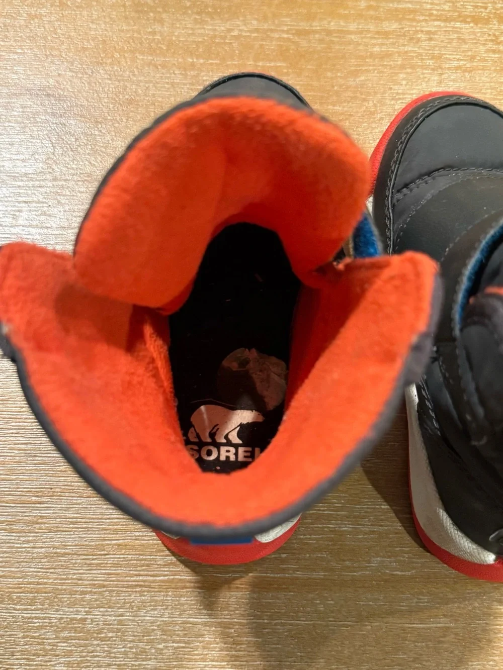 Sorel Toddler Whitney II Strap Winter Boots Waterproof Insulated Black Red Sz 8